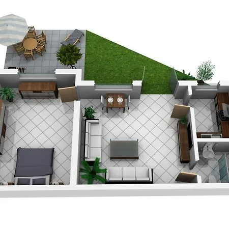 Casita Noelia, Panorama Jardin *